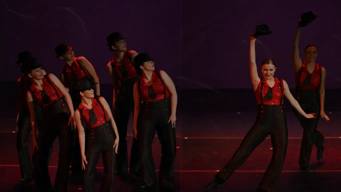 FLBA jazz dancers in performance